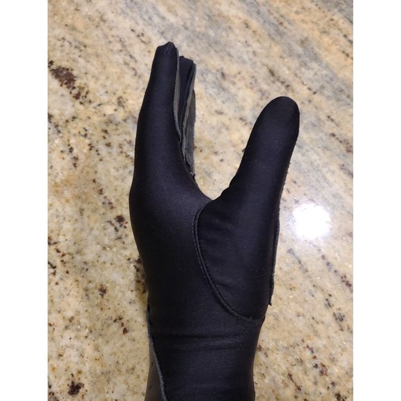 Vintage One Size Fits All Black Nylon Leather Stretch 8" Driving Gloves New?? - Picture 10 of 15
